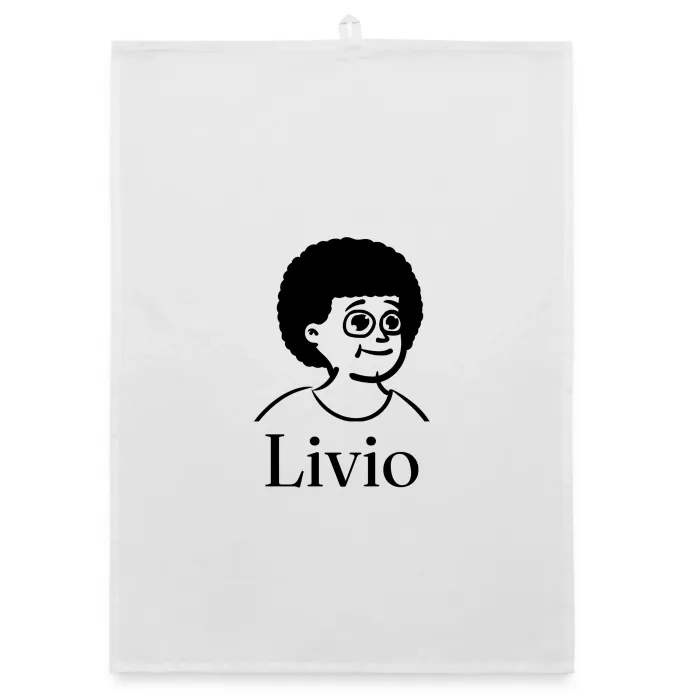 Torchon personnalisé au prénom Livio