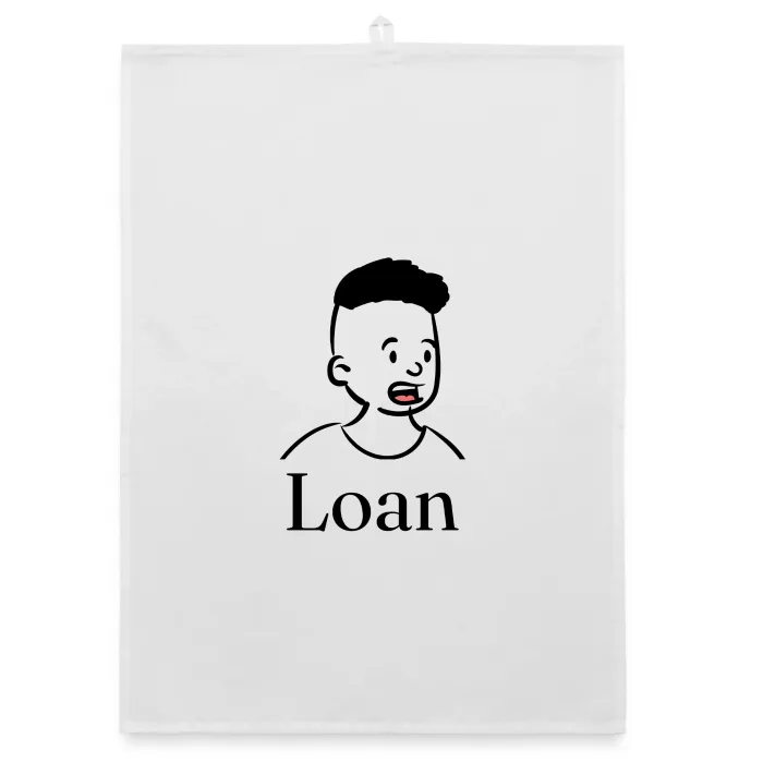 Torchon personnalisé au prénom Loan