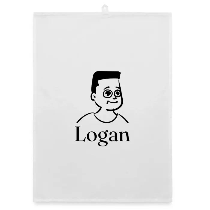 Torchon personnalisé au prénom Logan