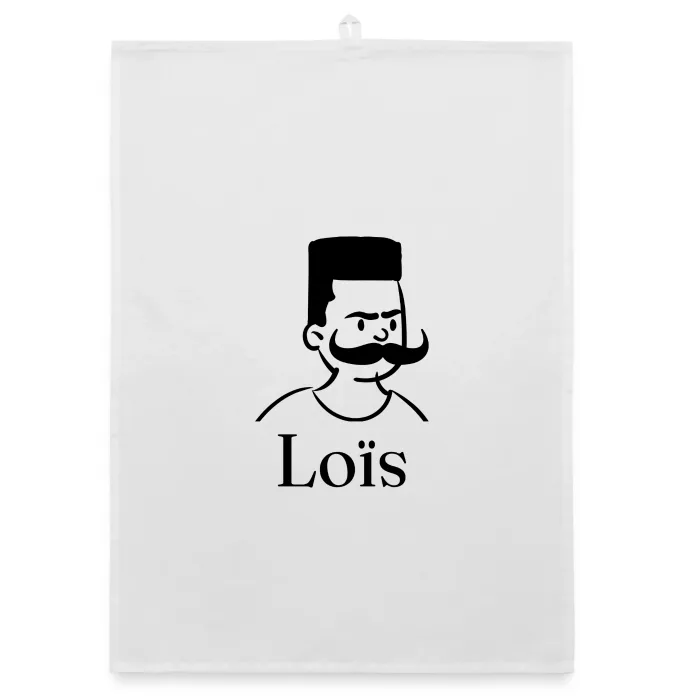 Torchon personnalisé au prénom Loïs