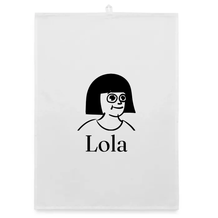 Torchon personnalisé au prénom Lola