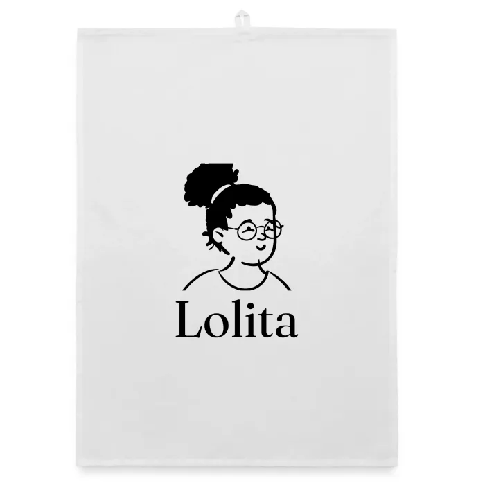 Torchon personnalisé au prénom Lolita