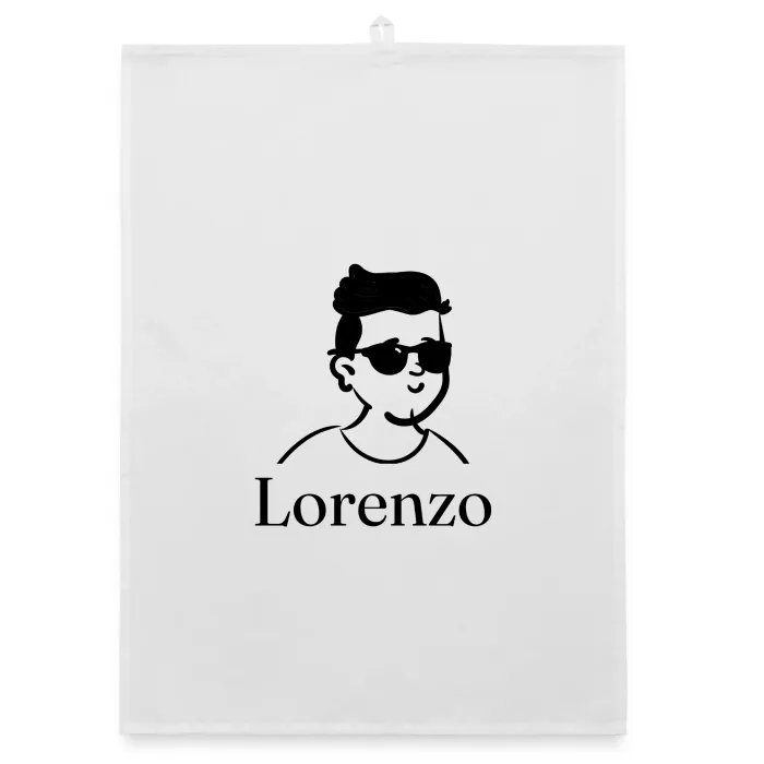 Torchon personnalisé au prénom Lorenzo