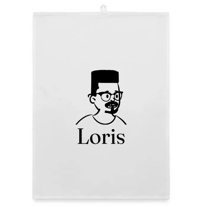Torchon personnalisé au prénom Loris