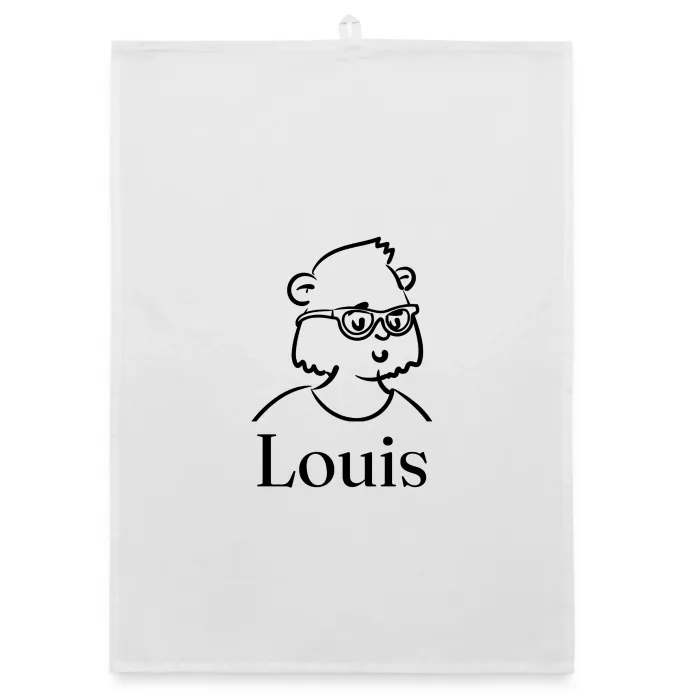 Torchon personnalisé au prénom Louis