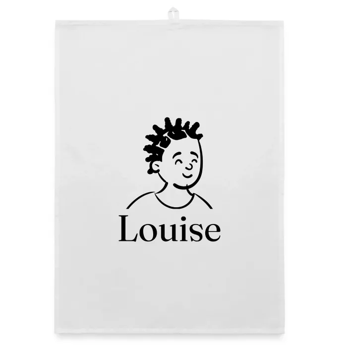 Torchon personnalisé au prénom Louise