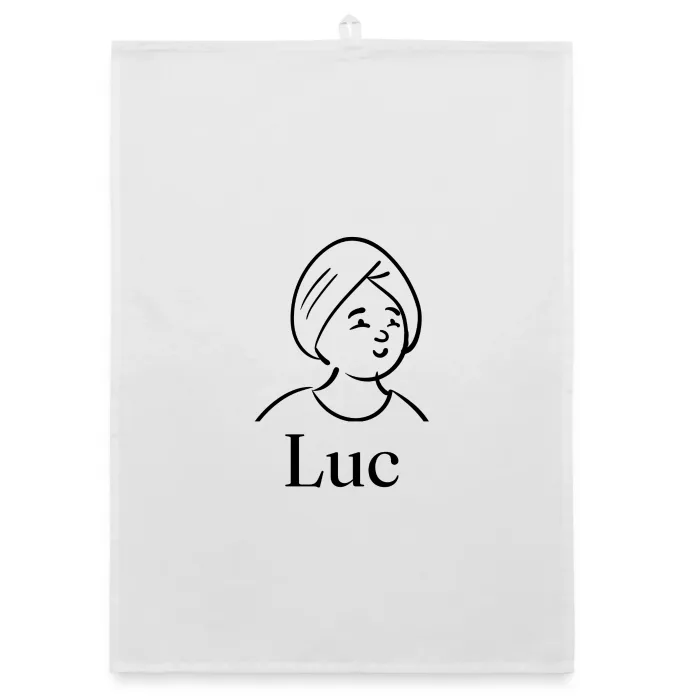 Torchon personnalisé au prénom Luc