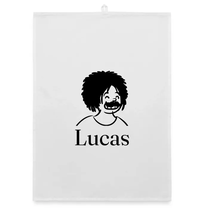 Torchon personnalisé au prénom Lucas
