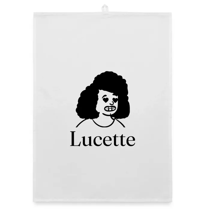 Torchon personnalisé au prénom Lucette