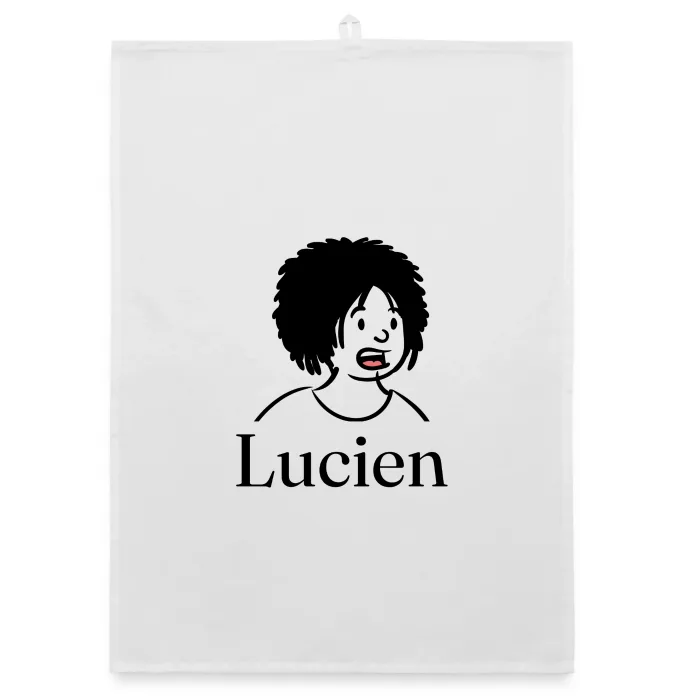 Torchon personnalisé au prénom Lucien
