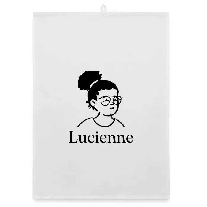 Torchon personnalisé au prénom Lucienne