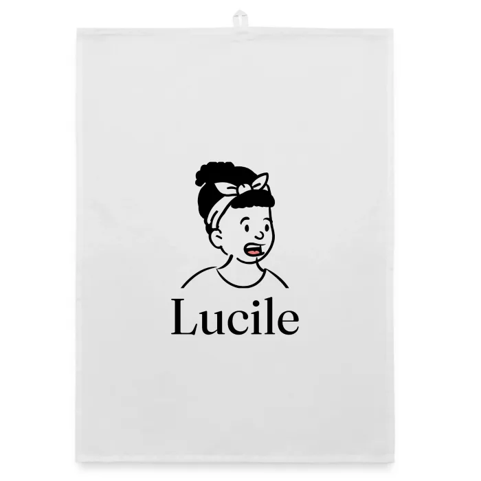 Torchon personnalisé au prénom Lucile