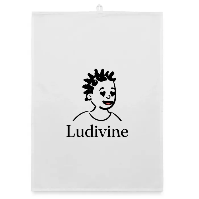 Torchon personnalisé au prénom Ludivine