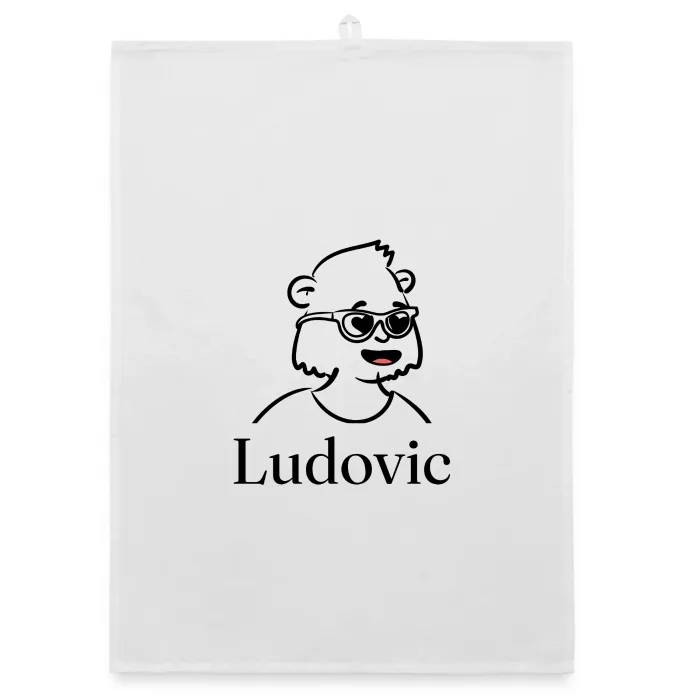 Torchon personnalisé au prénom Ludovic