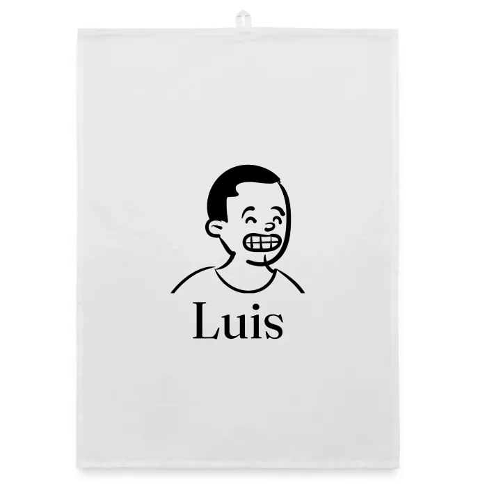 Torchon personnalisé au prénom Luis