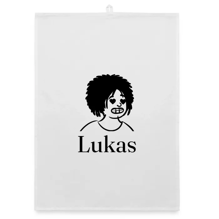 Torchon personnalisé au prénom Lukas