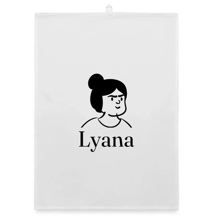 Torchon personnalisé au prénom Lyana