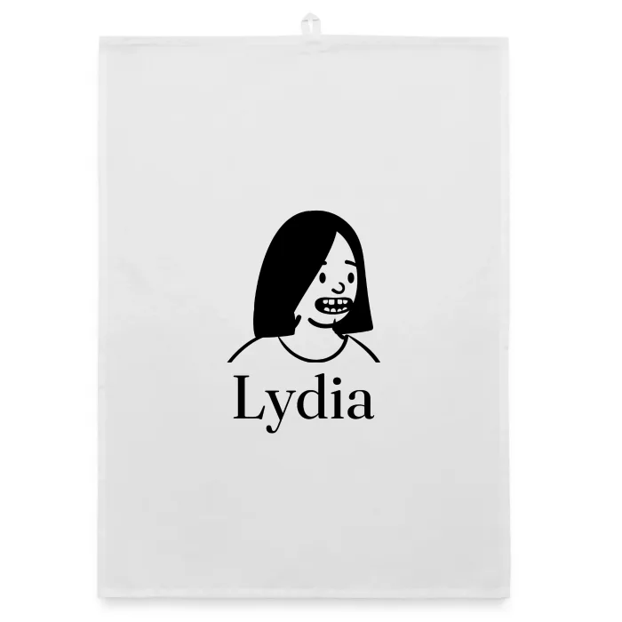 Torchon personnalisé au prénom Lydia