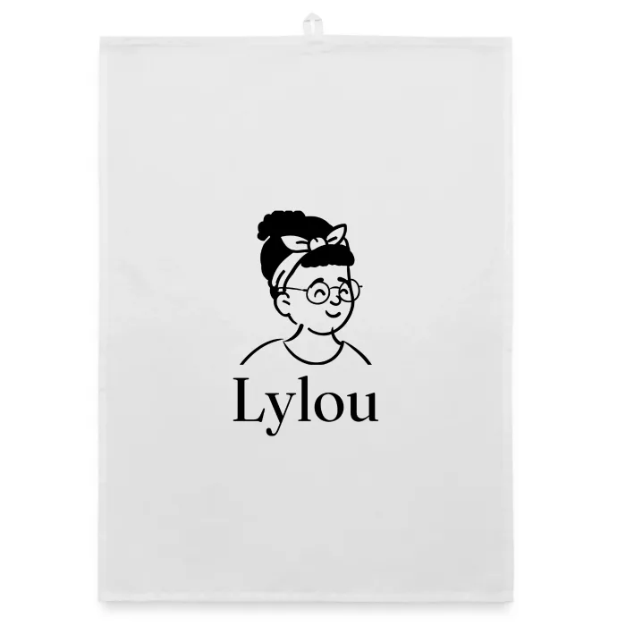 Torchon personnalisé au prénom Lylou