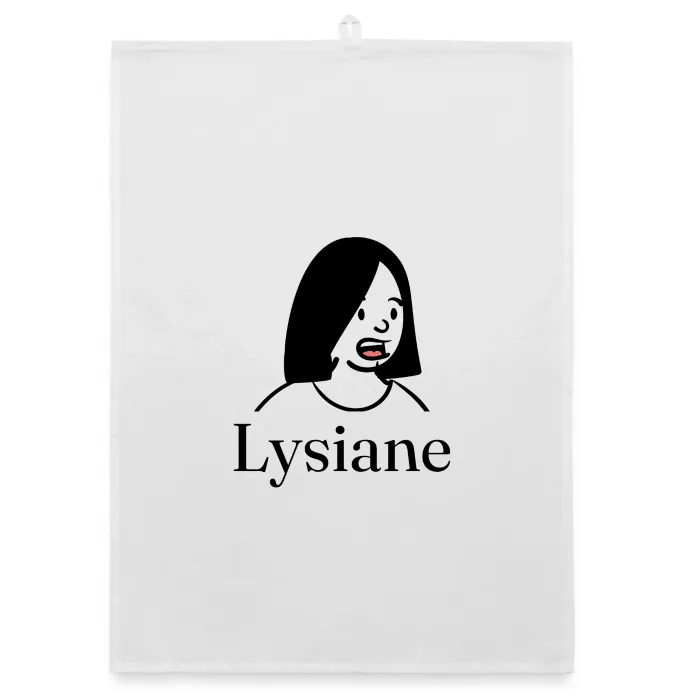 Torchon personnalisé au prénom Lysiane