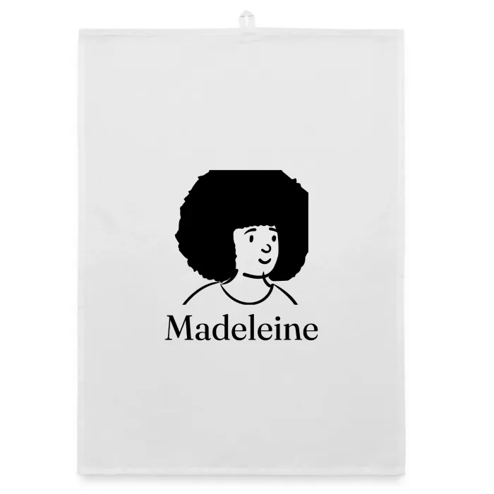 Torchon personnalisé au prénom Madeleine