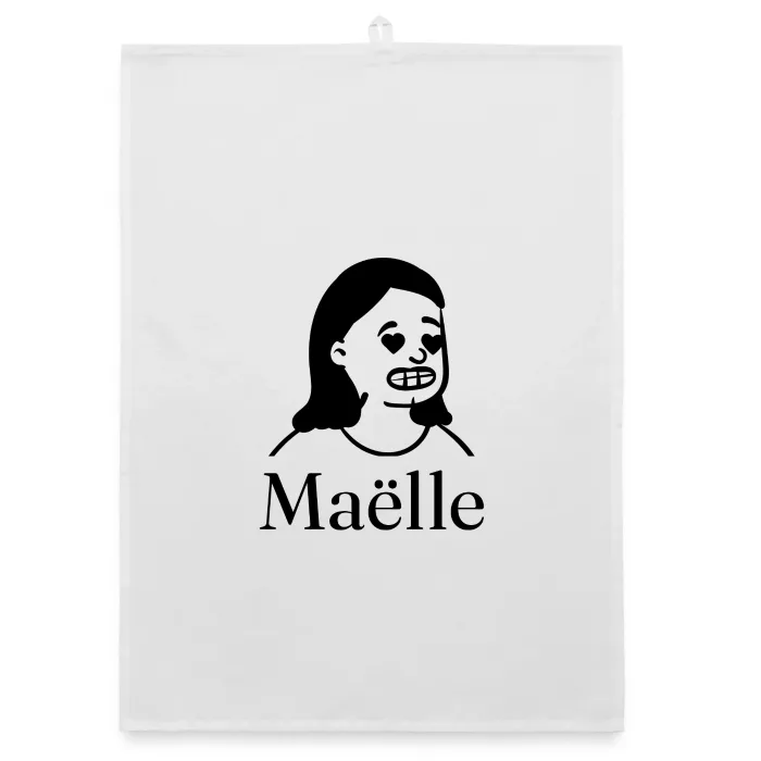 Torchon personnalisé au prénom Maëlle
