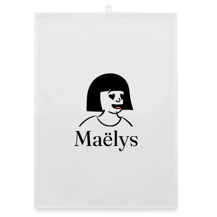 Torchon personnalisé au prénom Maëlys