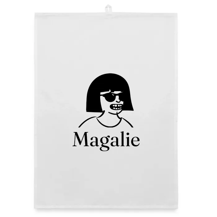 Torchon personnalisé au prénom Magalie