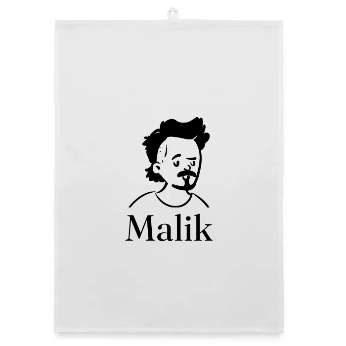 Torchon personnalisé au prénom Malik