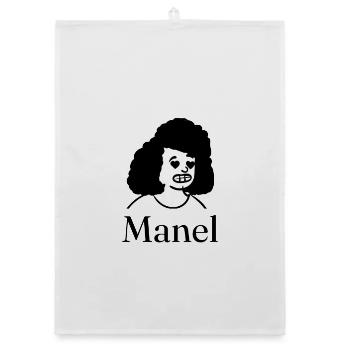 Torchon personnalisé au prénom Manel