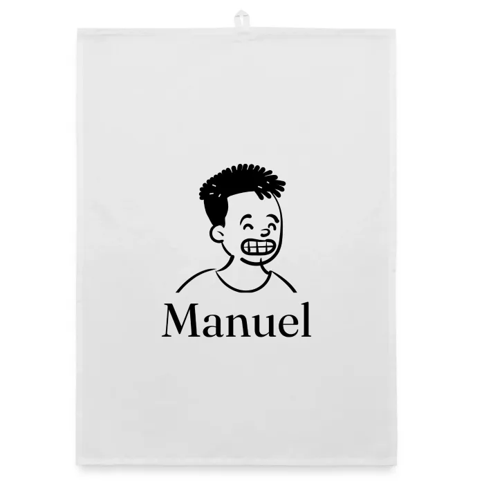 Torchon personnalisé au prénom Manuel
