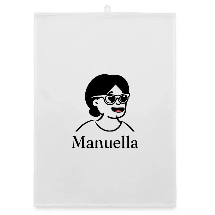 Torchon personnalisé au prénom Manuella