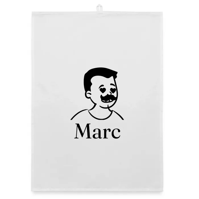 Torchon personnalisé au prénom Marc