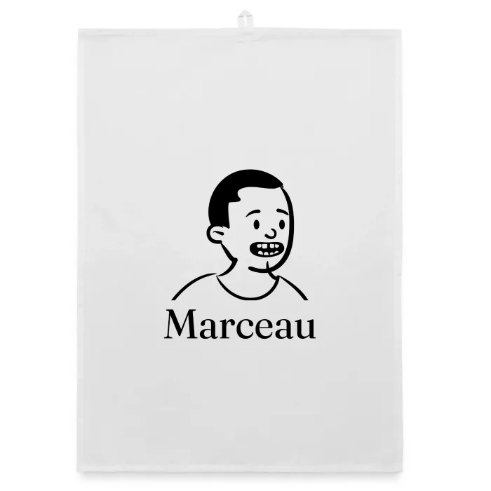 Torchon personnalisé au prénom Marceau