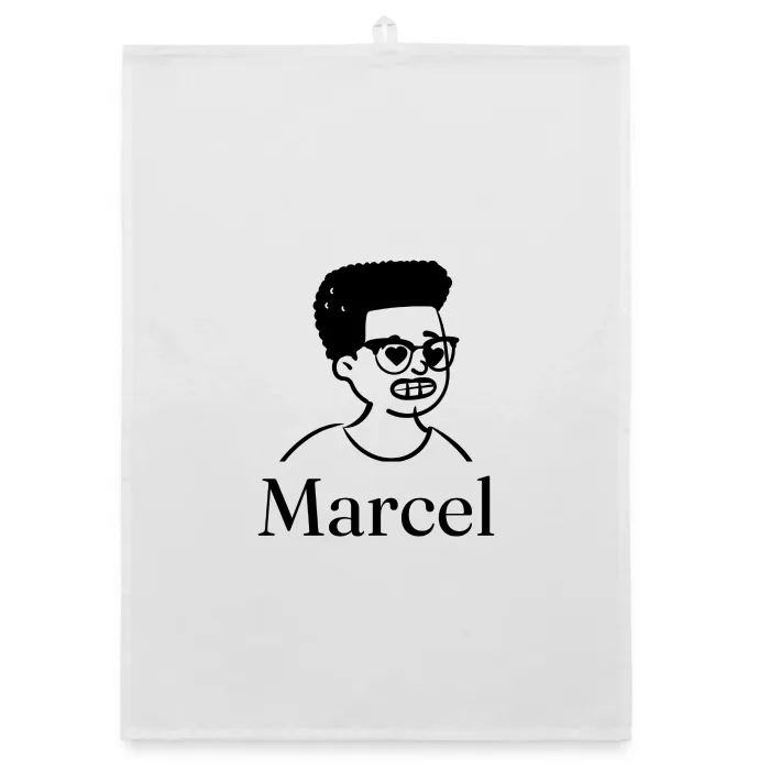 Torchon personnalisé au prénom Marcel