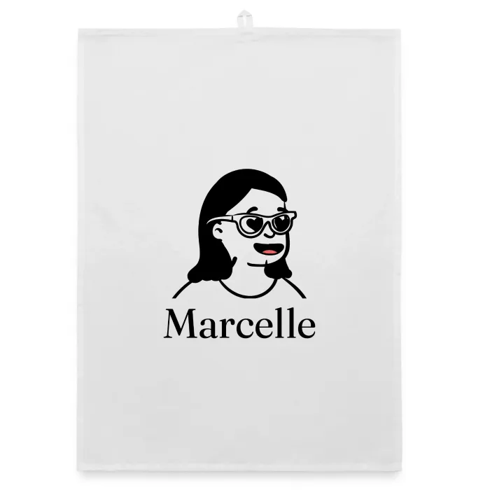 Torchon personnalisé au prénom Marcelle
