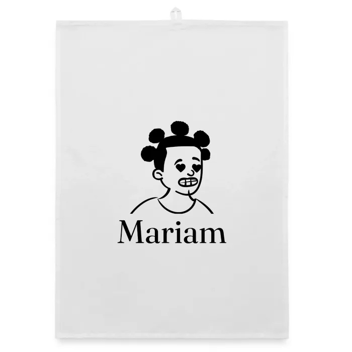 Torchon personnalisé au prénom Mariam