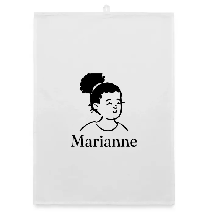 Torchon personnalisé au prénom Marianne