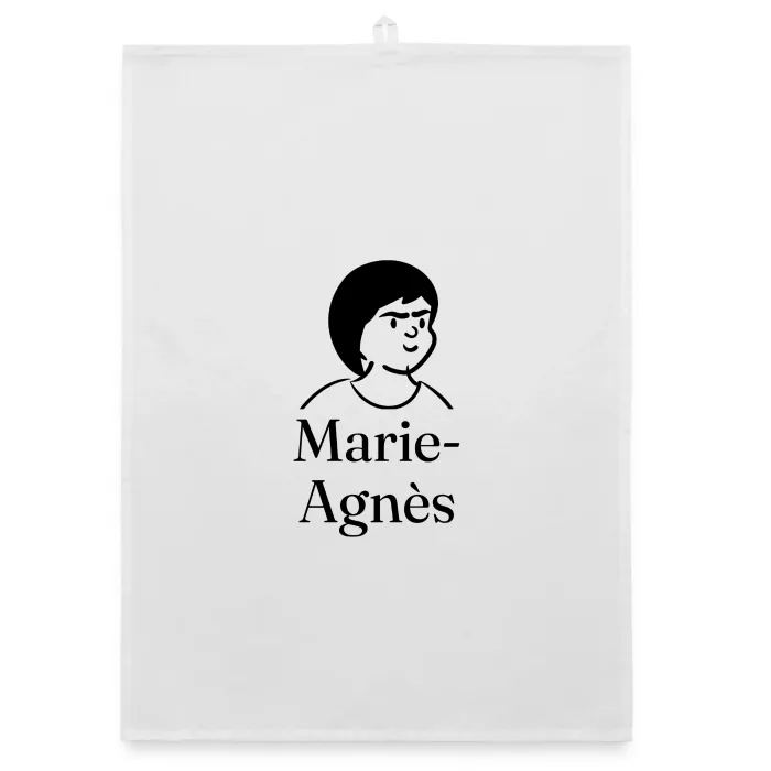 Torchon personnalisé au prénom Marie-Agnès