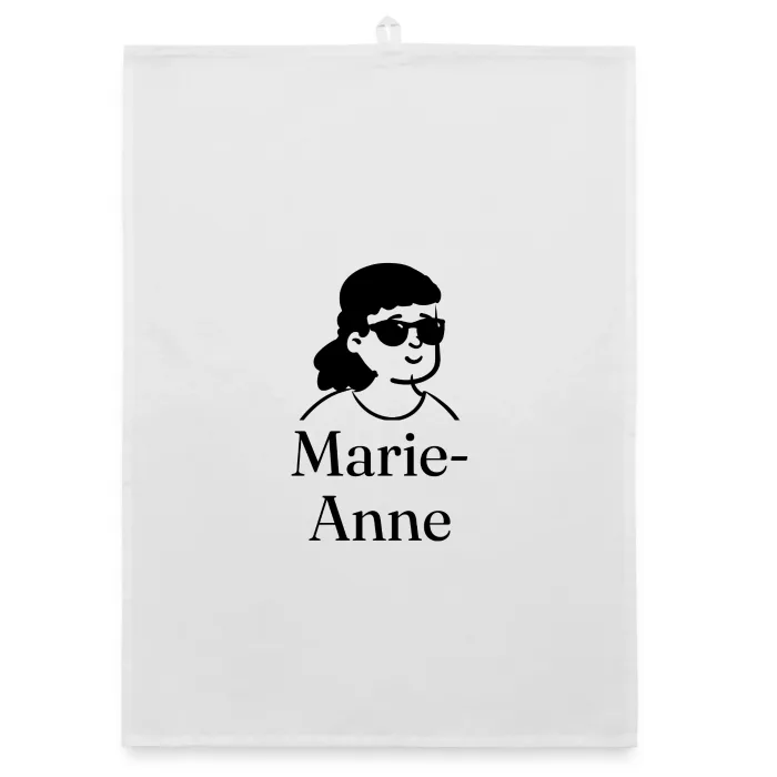 Torchon personnalisé au prénom Marie-Anne