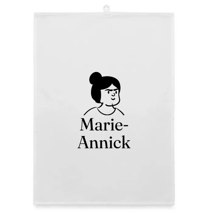 Torchon personnalisé au prénom Marie-Annick