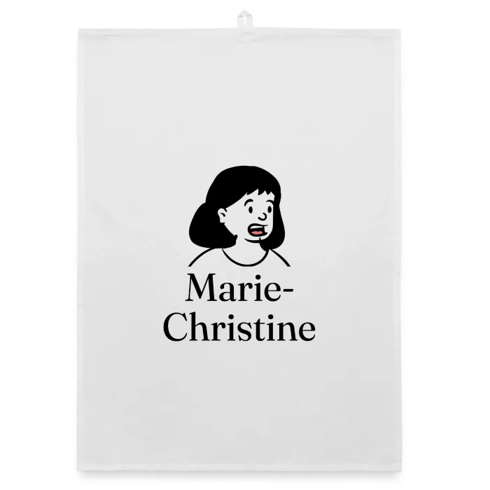 Torchon personnalisé au prénom Marie-Christine
