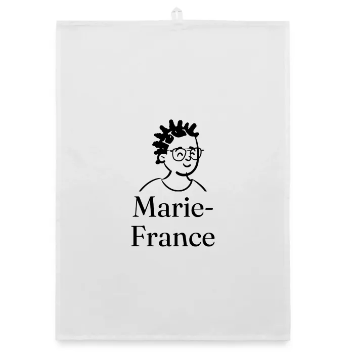 Torchon personnalisé au prénom Marie-France