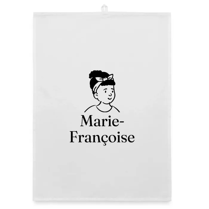 Torchon personnalisé au prénom Marie-Françoise