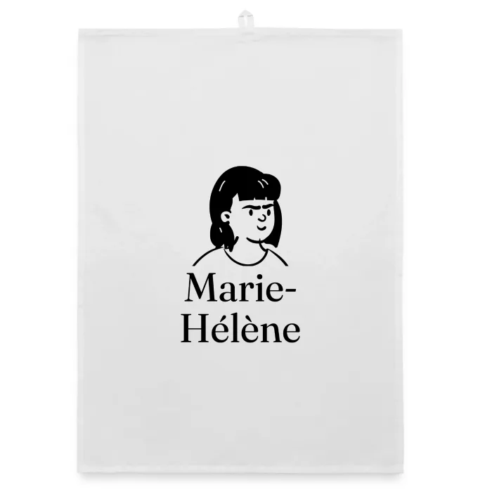 Torchon personnalisé au prénom Marie-Hélène