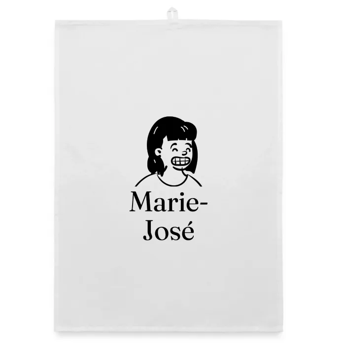 Torchon personnalisé au prénom Marie-José