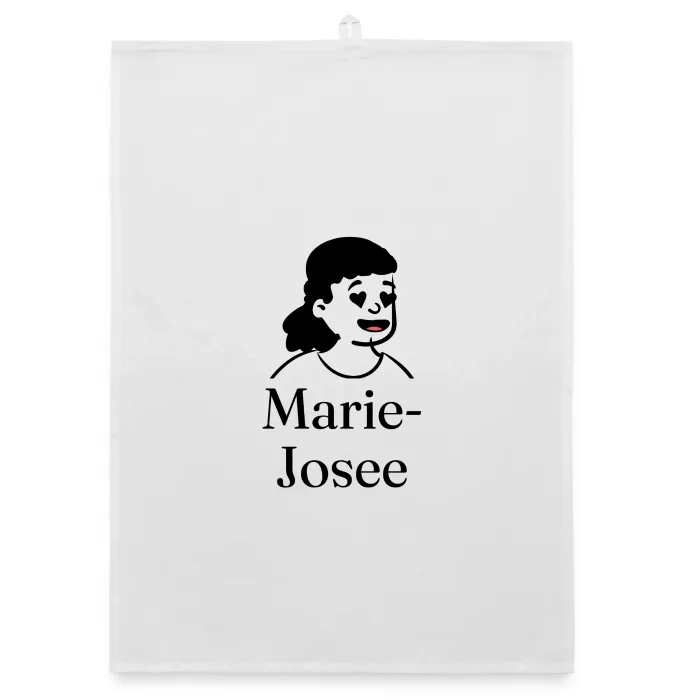 Torchon personnalisé au prénom Marie-Josee