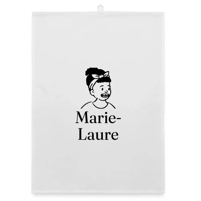 Torchon personnalisé au prénom Marie-Laure