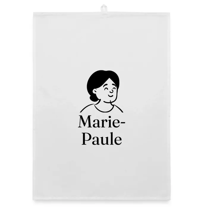 Torchon personnalisé au prénom Marie-Paule
