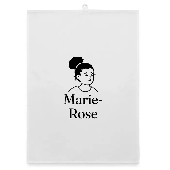 Torchon personnalisé au prénom Marie-Rose